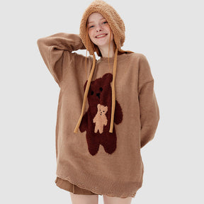 Relolve Cartoo Bear Jacquard Sweater