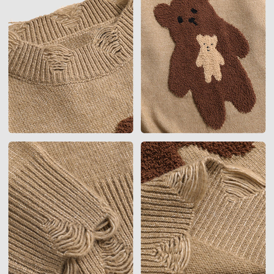 Relolve Cartoo Bear Jacquard Sweater