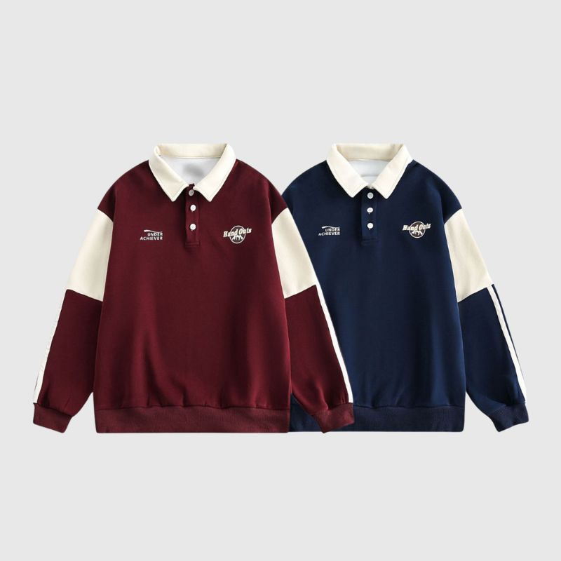 Relolve Contrast Prestige Polo Sweatshirt