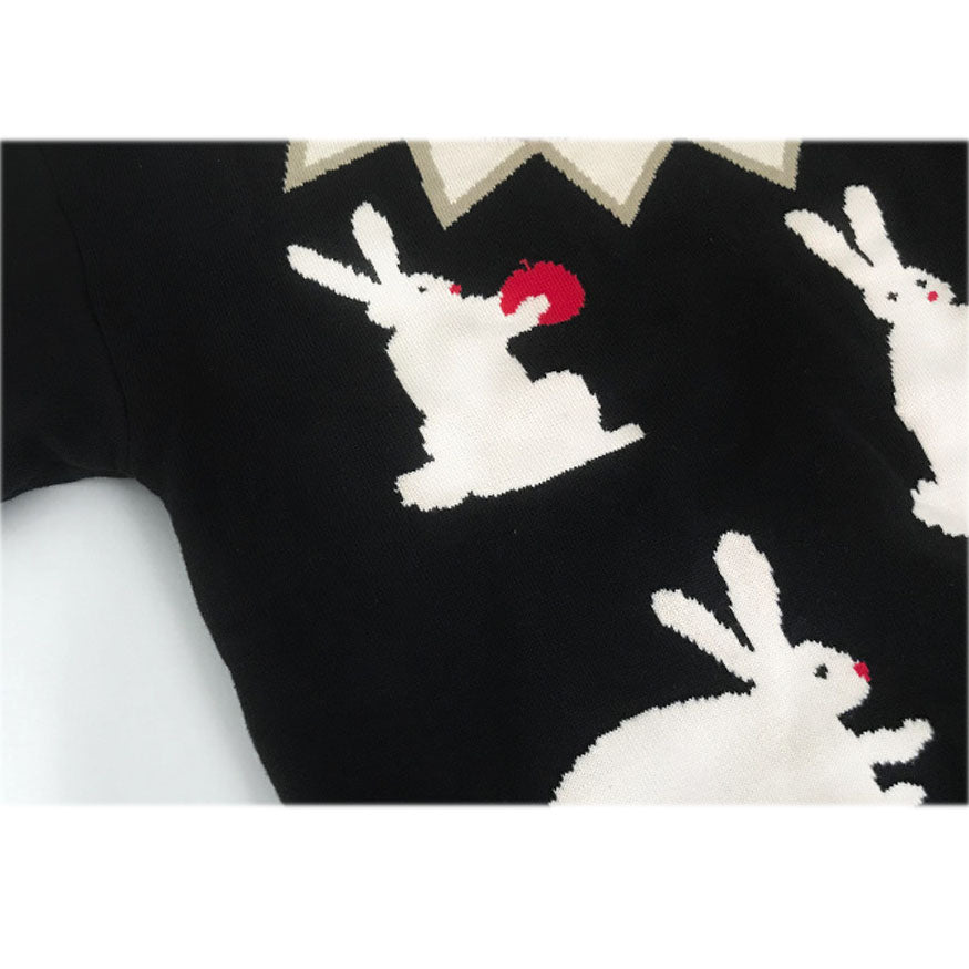 Relolve Mushroom & Rabbit Pattern Sweater