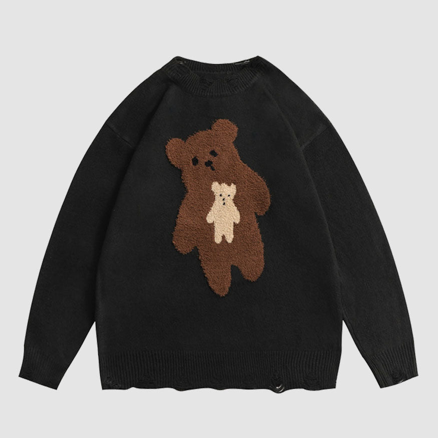 Relolve Cartoo Bear Jacquard Sweater