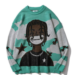 Relolve American Hip-Hop Knit Sweater