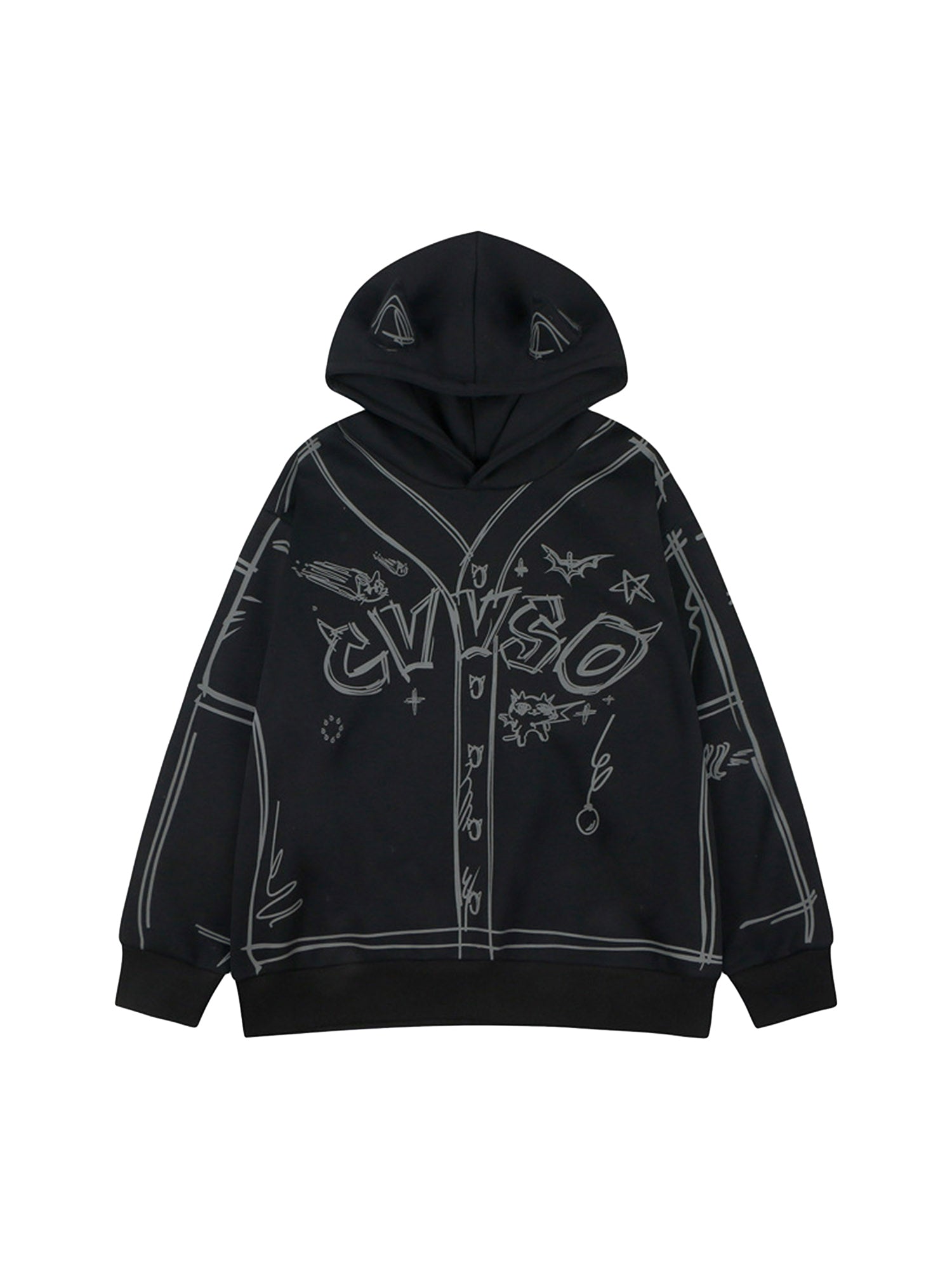 Relolve Hand-Painted Graffiti Hoodie