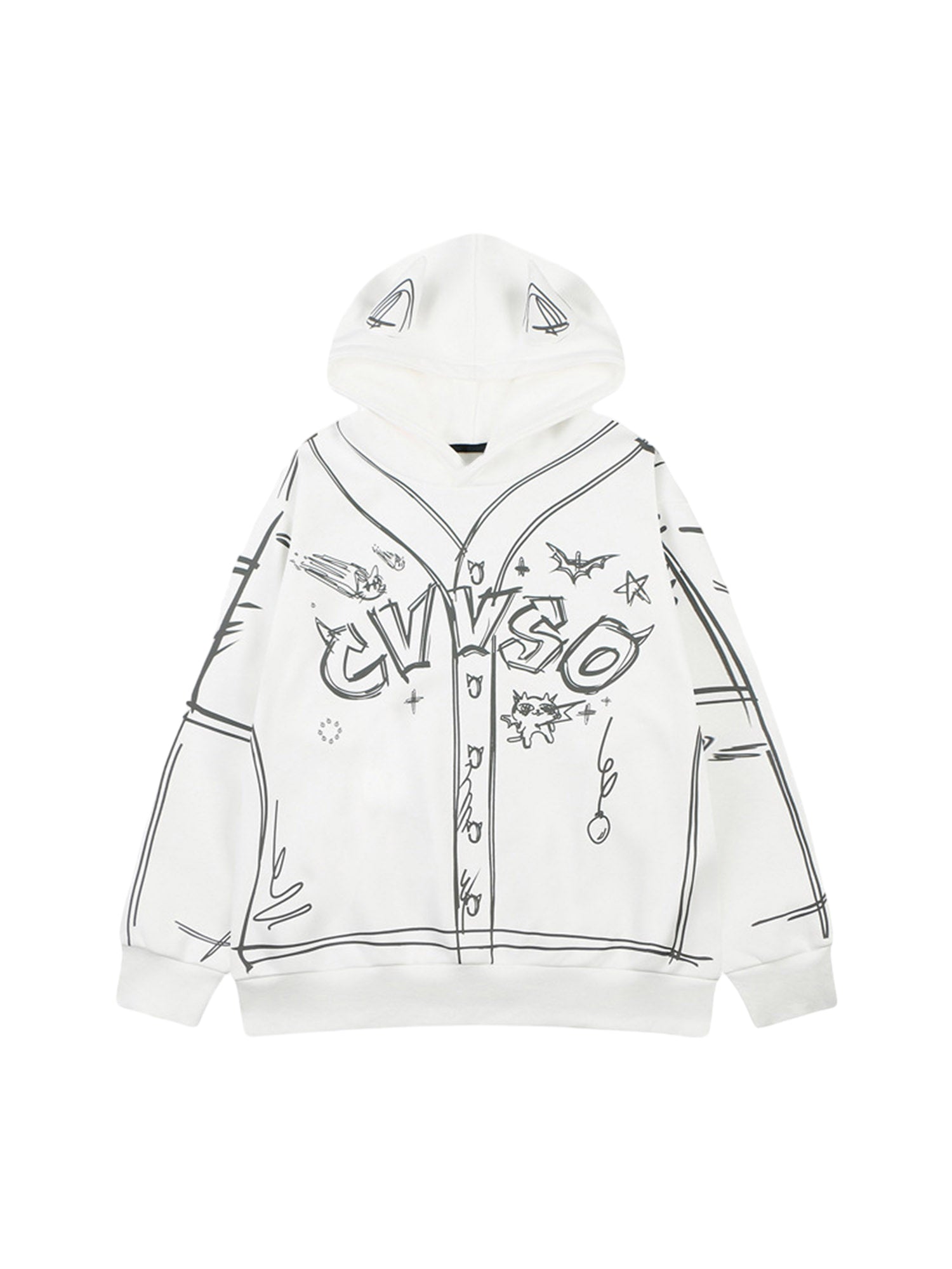 Relolve Hand-Painted Graffiti Hoodie