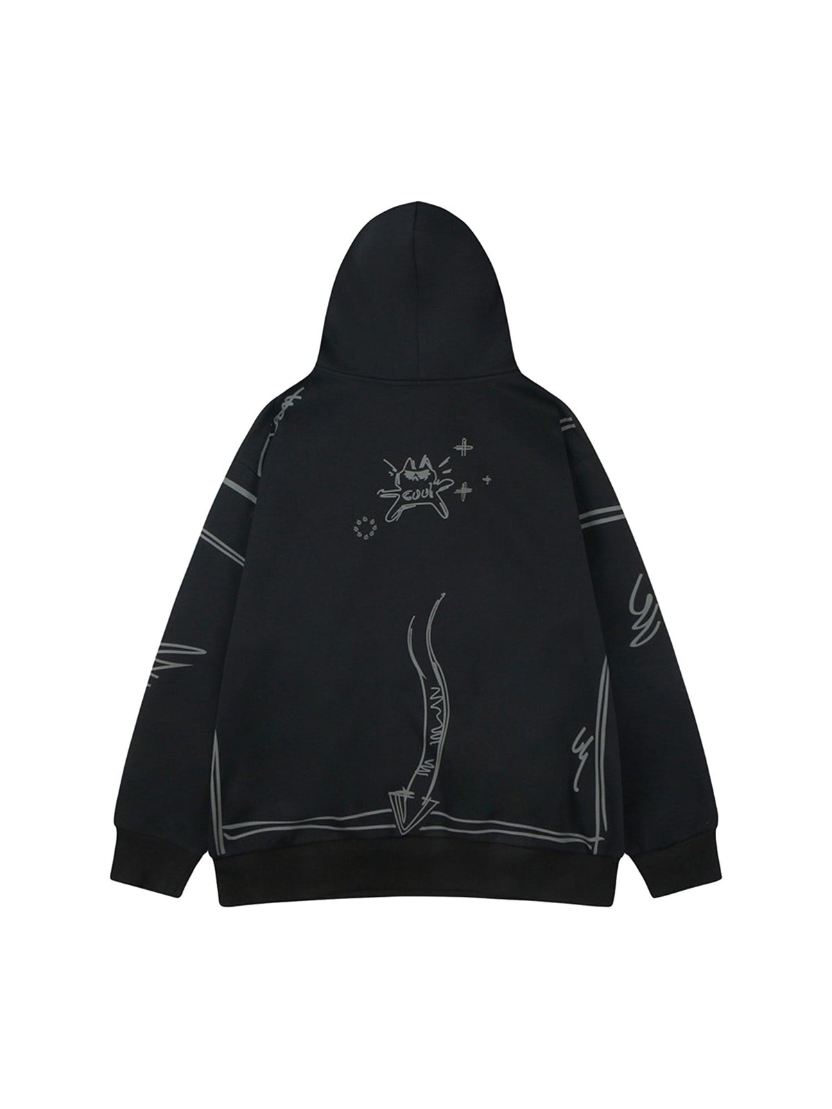 Relolve Hand-Painted Graffiti Hoodie